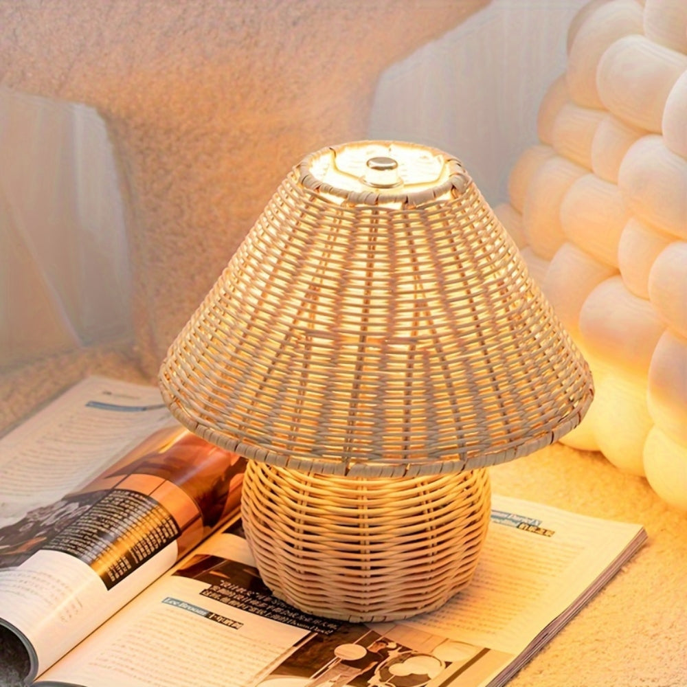 Rattan Table Lamp Home Decor