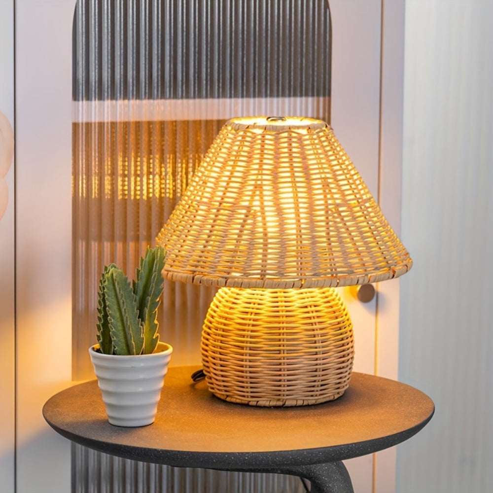 Rattan Table Lamp Home Decor