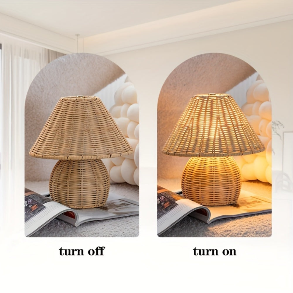 Rattan Table Lamp Home Decor