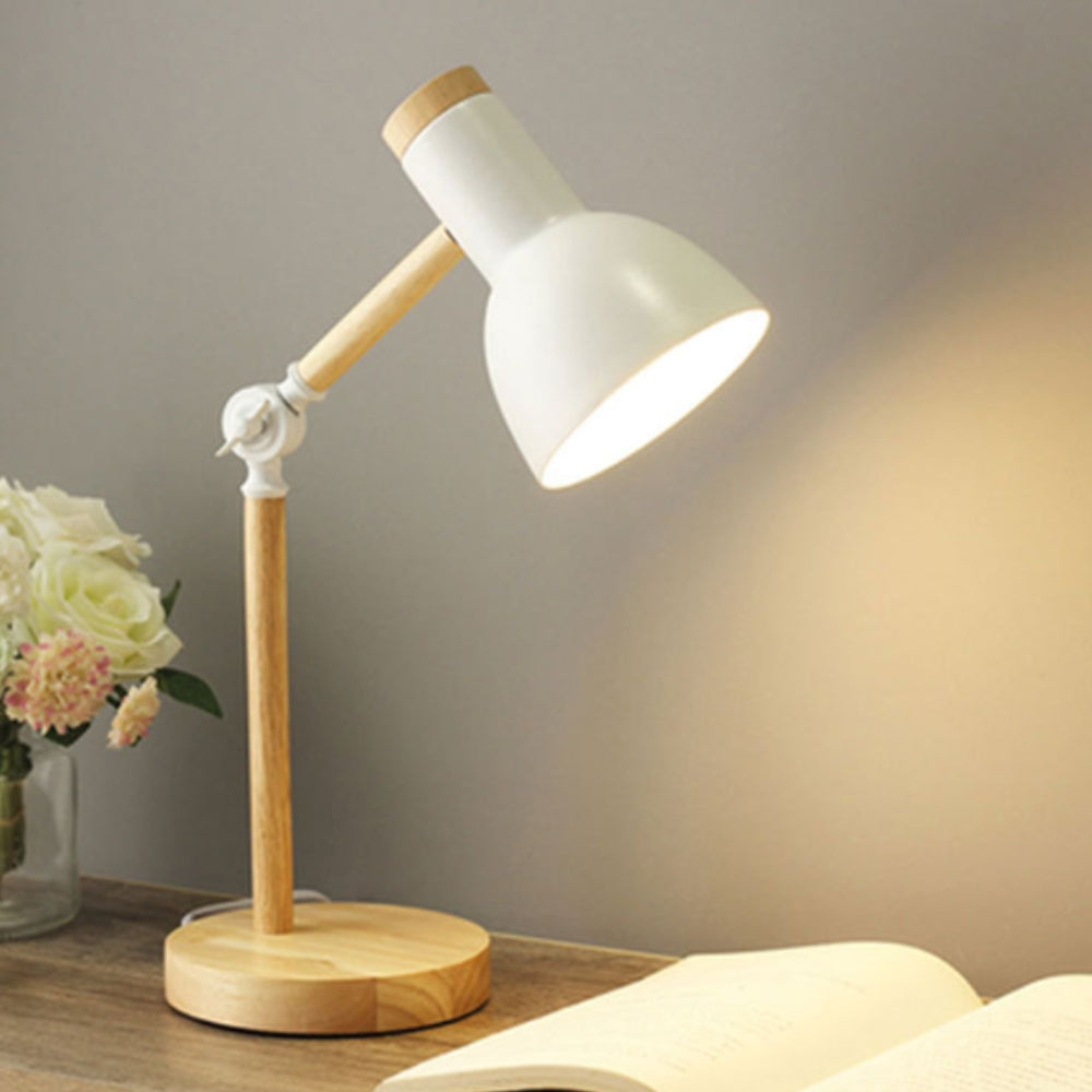 Nordic Iron Wood LED Table Lamp