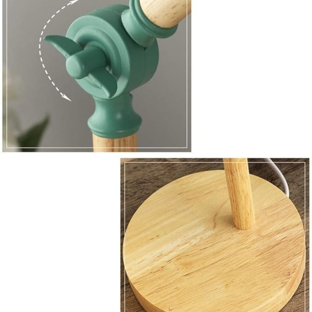 Nordic Iron Wood LED Table Lamp